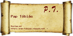 Pap Tóbiás névjegykártya